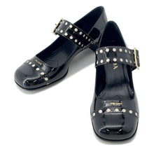 Load image into Gallery viewer, PRADA Mary Jane Pumps Black1I816N Patent Leather Size 37
