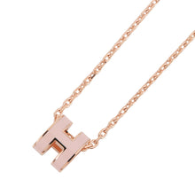Load image into Gallery viewer, HERMES Pop Ash Necklace Size Mini Rose Dragee Lacquer Gold Plated
