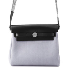 将图像加载到图库查看器中，HERMES Herbag zip Black/Green Pantan Toile H Vache Hunter Leather Size Mini
