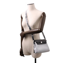 将图像加载到图库查看器中，HERMES Herbag zip Black/Green Pantan Toile H Vache Hunter Leather Size Mini
