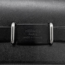 将图像加载到图库查看器中，HERMES Herbag zip Black/Green Pantan Toile H Vache Hunter Leather Size Mini
