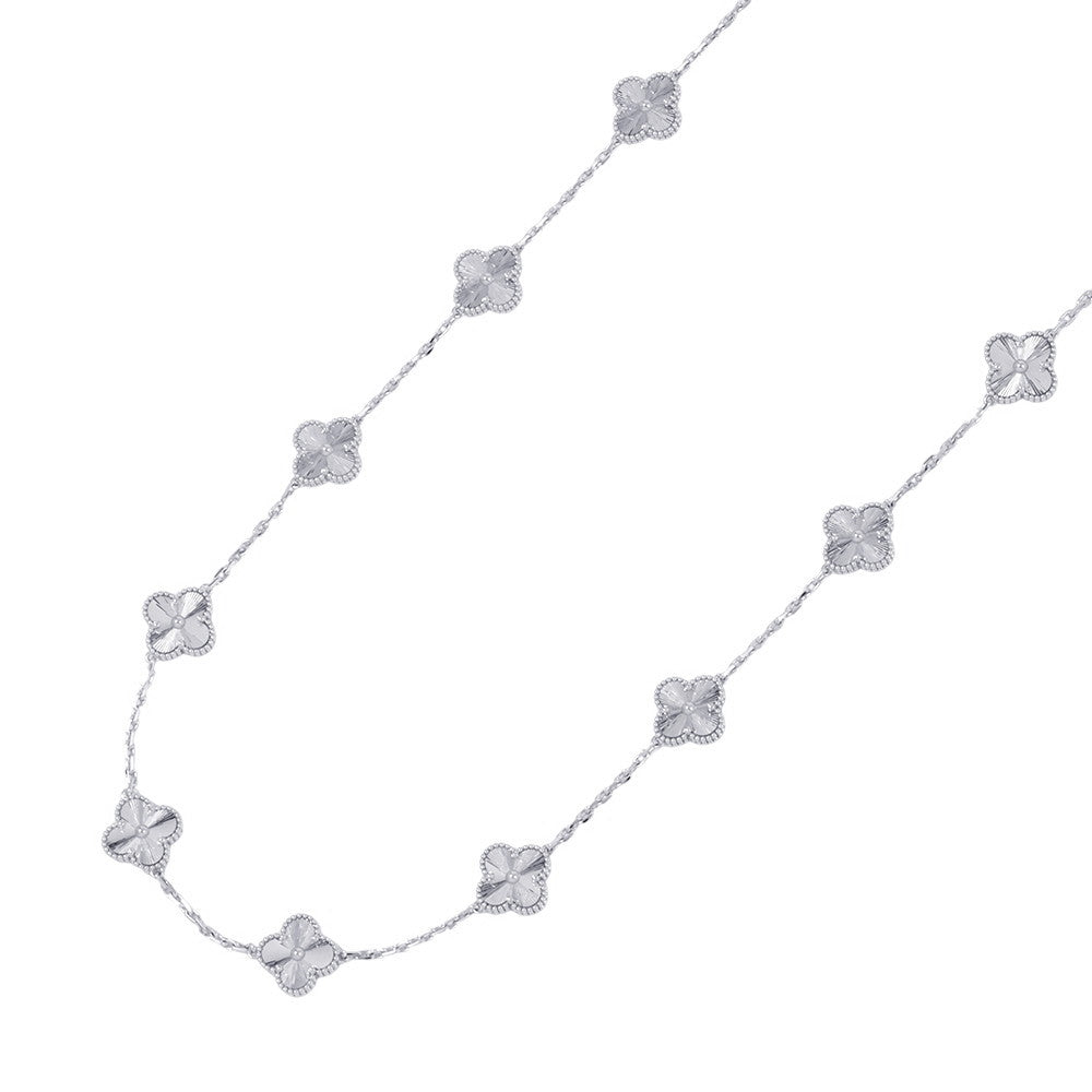 Van Cleef & Arpels Vintage Alhambra long necklace 20 motifs GuillocheVCARP9XH00 18K White Gold