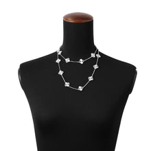 将图像加载到图库查看器中，Van Cleef &amp; Arpels Vintage Alhambra long necklace 20 motifs GuillocheVCARP9XH00 18K White Gold

