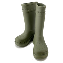 将图像加载到图库查看器中，BALENCIAGA Crocs collaboration clog boots Army Green677384 Rubber Size Chronomat 44
