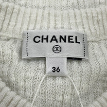 将图像加载到图库查看器中，CHANEL Coco Beach COCO Button Cardigan Size 36 WhiteP78600 Cotton95% Nylon4% Polyurethane1%
