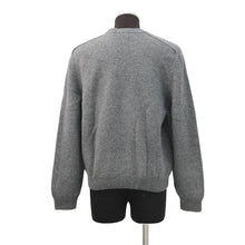 Load image into Gallery viewer, CELINE Triomphe Knit Sweater Size XL Gray/Off-white2AC85048T Wool90% Cashmere10%
