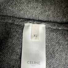 Load image into Gallery viewer, CELINE Triomphe Knit Sweater Size XL Gray/Off-white2AC85048T Wool90% Cashmere10%
