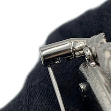 将图像加载到图库查看器中，CHANEL CC Logo Brooch Black Metal Rhinestone
