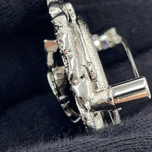 将图像加载到图库查看器中，CHANEL CC Logo Brooch Black Metal Rhinestone
