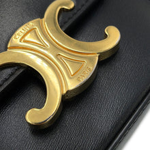 将图像加载到图库查看器中，CELINE Triomphe Claude Shoulder Bag Black10I513DPV Leather
