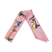 Load image into Gallery viewer, HERMES Twilly SpaceDerby Space Derby Rose/Blue/Jaune Silk100%
