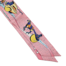 将图像加载到图库查看器中，HERMES Twilly SpaceDerby Space Derby Rose/Blue/Jaune Silk100%
