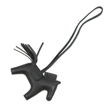 将图像加载到图库查看器中，HERMES Rodeo Bag Charm Black Lambskin Size PM
