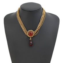 Load image into Gallery viewer, CHANEL Gripoa 3083 Vintage Necklace Gold Plated Color Stone
