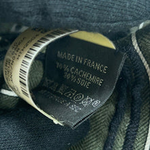 Load image into Gallery viewer, HERMES Carre Jean Cheval de Coeur Bandana shawl Size 140 Khaki/White/Black244259S Cashmere70% Silk30%
