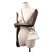 将图像加载到图库查看器中，HERMES Mini Kelly 2 Tricolor Gris Pale/Vert Fizz/Graphite Epsom
