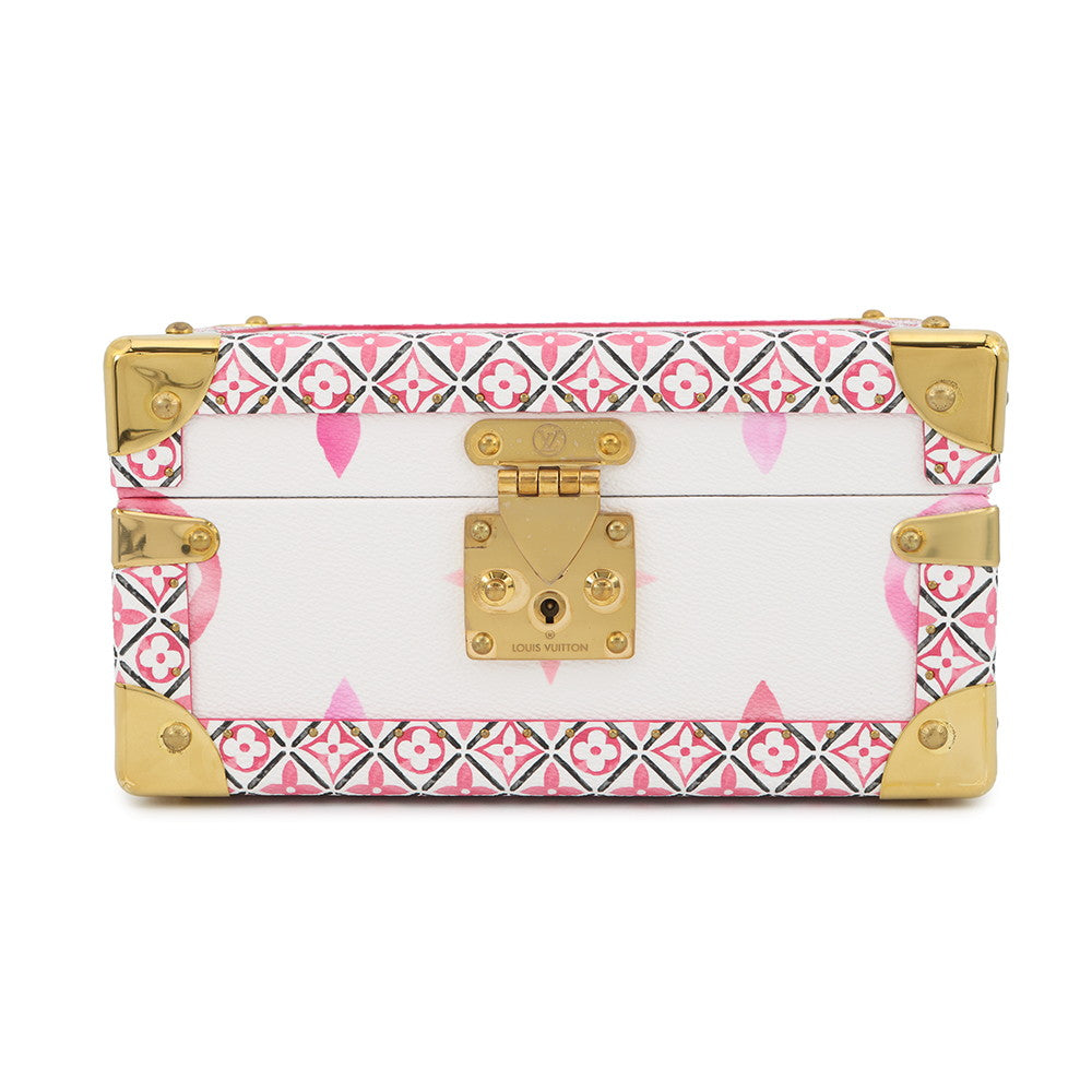 LOUIS VUITTON Coffret Tresor24 White/PinkM22995 Monogram Visor Pool