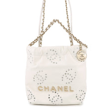 将图像加载到图库查看器中，CHANEL CHANEL 22 Coco Punching ChainShoulder WhiteAS3980 Shiny Calf Leather Size Mini
