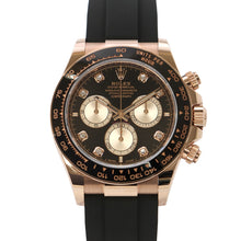 将图像加载到图库查看器中，ROLEX Cosmograph Daytona 8P Diamond W40mm K18PG Oyster flex Black/Sandust Dial126515LNG
