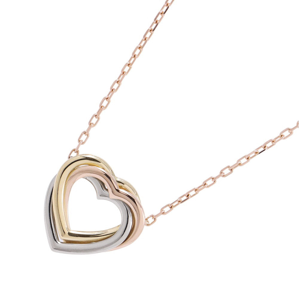 CARTIER Heart Trinity Necklace K18YG K18WG K18PG