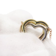 将图像加载到图库查看器中，CARTIER Heart Trinity Necklace K18YG K18WG K18PG
