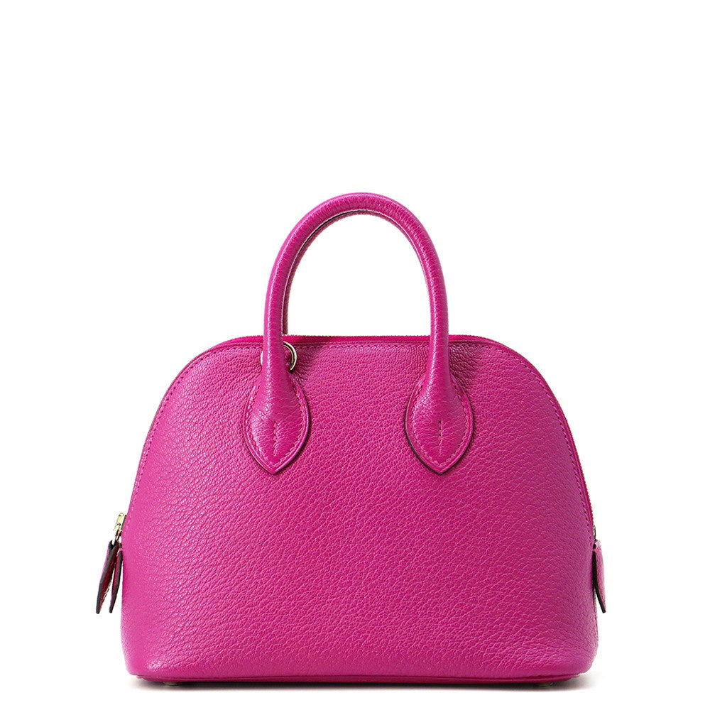 HERMES Bolide 1923 Rose Purple Chevre Myzore Goatskin Size Mini