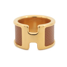 Load image into Gallery viewer, HERMES Orump Ring Size GM/S Gold Epsom Metal
