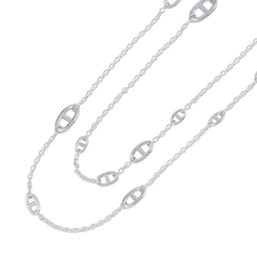 HERMES Chaine d'Ancre Farandole Necklace Size 63