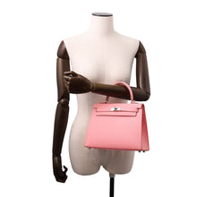 将图像加载到图库查看器中，HERMES Kelly Sellier Rose Confetti Epsom Size 25
