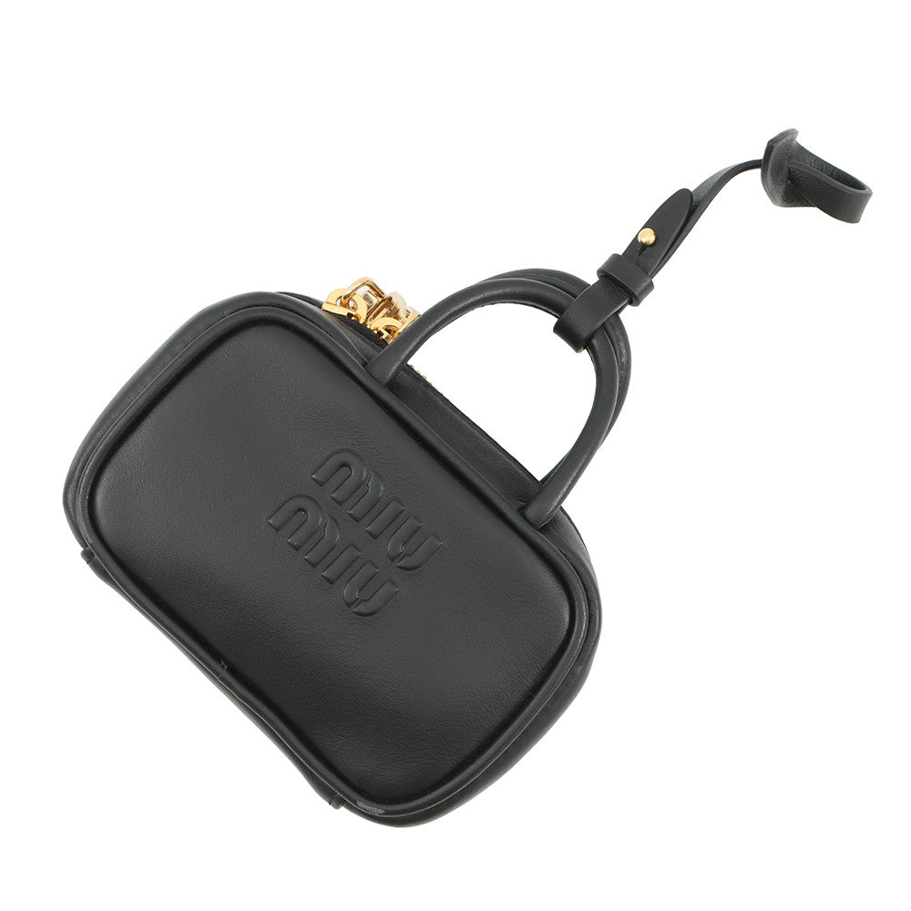 MIUMIU Bo Leather Micro Bag Bag Charm Black5NR036 Leather