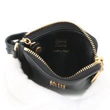 Load image into Gallery viewer, MIUMIU Coin purse with key ring Black5TL508 Leather
