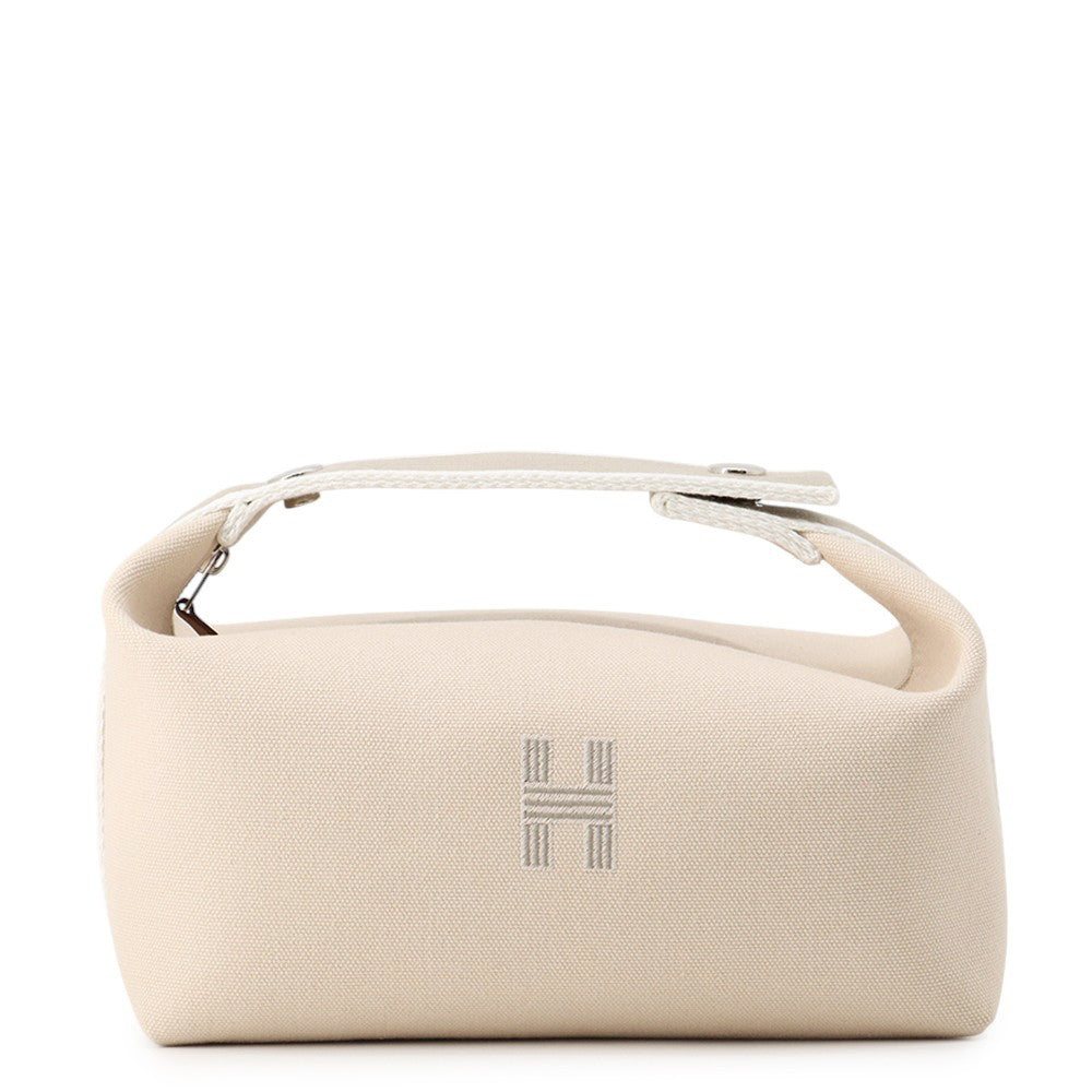 HERMES Brid a Black Beige Canvas Size PM