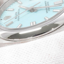 将图像加载到图库查看器中，ROLEX Oyster Perpetual W36mm Stainless Steel Turquise Blue Dial126000
