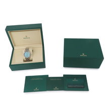 将图像加载到图库查看器中，ROLEX Oyster Perpetual W36mm Stainless Steel Turquise Blue Dial126000

