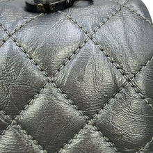 将图像加载到图库查看器中，CHANEL Matelasse Coco Handle 2-Way Handbag Gray MetallicA92991 Vintage Calf Leather Size 29
