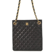 Load image into Gallery viewer, CHANEL Matelasse Mini Tote Bag Black Lambskin
