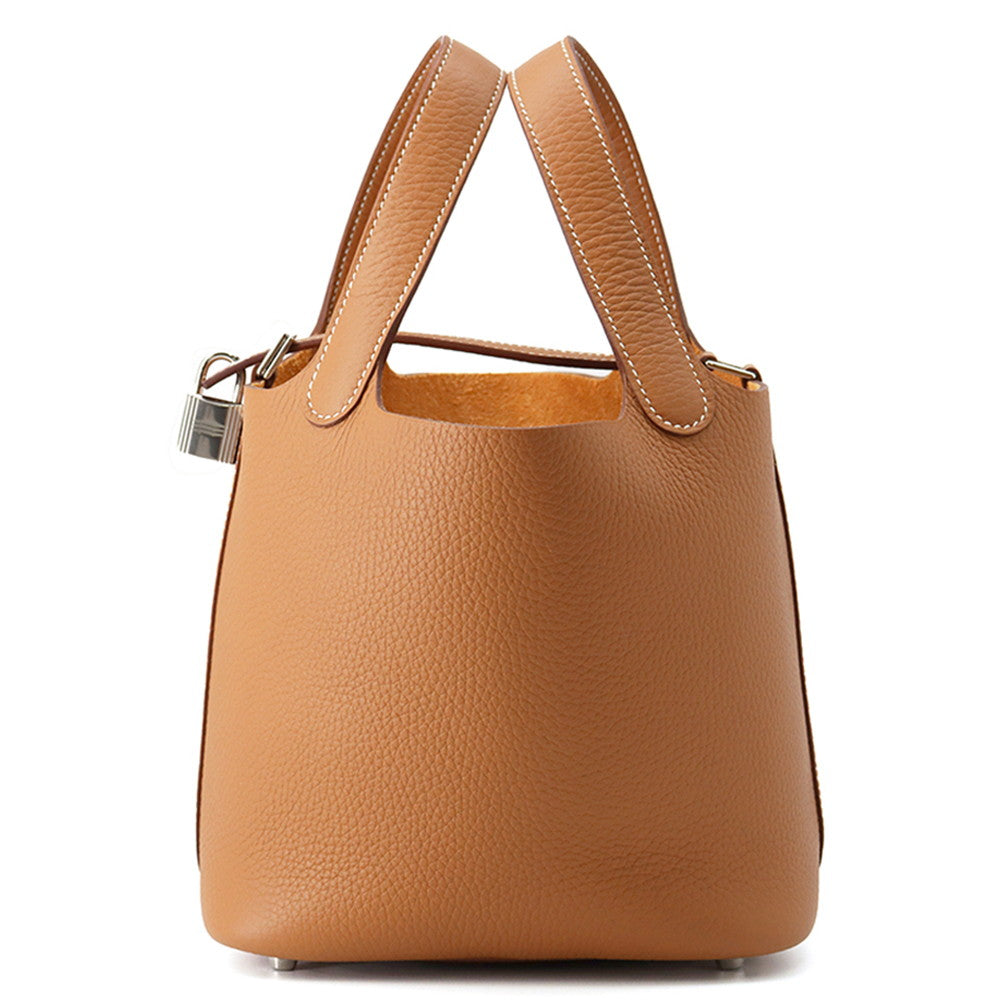 HERMES Picotin Lock Gold Taurillon Clemence Size PM