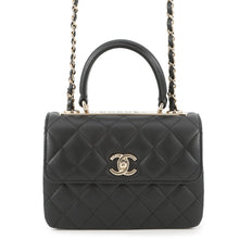 Load image into Gallery viewer, CHANEL Top Handle Mini Flap Bag BlackAS4654 Lambskin
