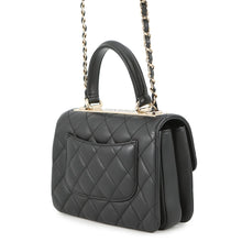 Load image into Gallery viewer, CHANEL Top Handle Mini Flap Bag BlackAS4654 Lambskin
