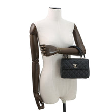 Load image into Gallery viewer, CHANEL Top Handle Mini Flap Bag BlackAS4654 Lambskin
