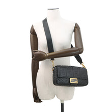 Load image into Gallery viewer, FENDI FF motif baguette Black8BR600 Nappa Leather
