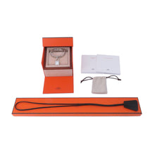 将图像加载到图库查看器中，HERMES Kelly watch with diamond bezel W16mm Stainless Steel Sparkling White Lacquer DialKE4.130.130
