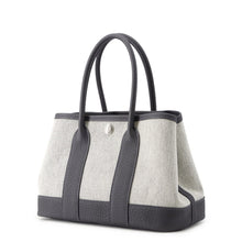 将图像加载到图库查看器中，HERMES Neo Garden Ardoise/Ecru Toile H Viking Negonda Leather Size 23
