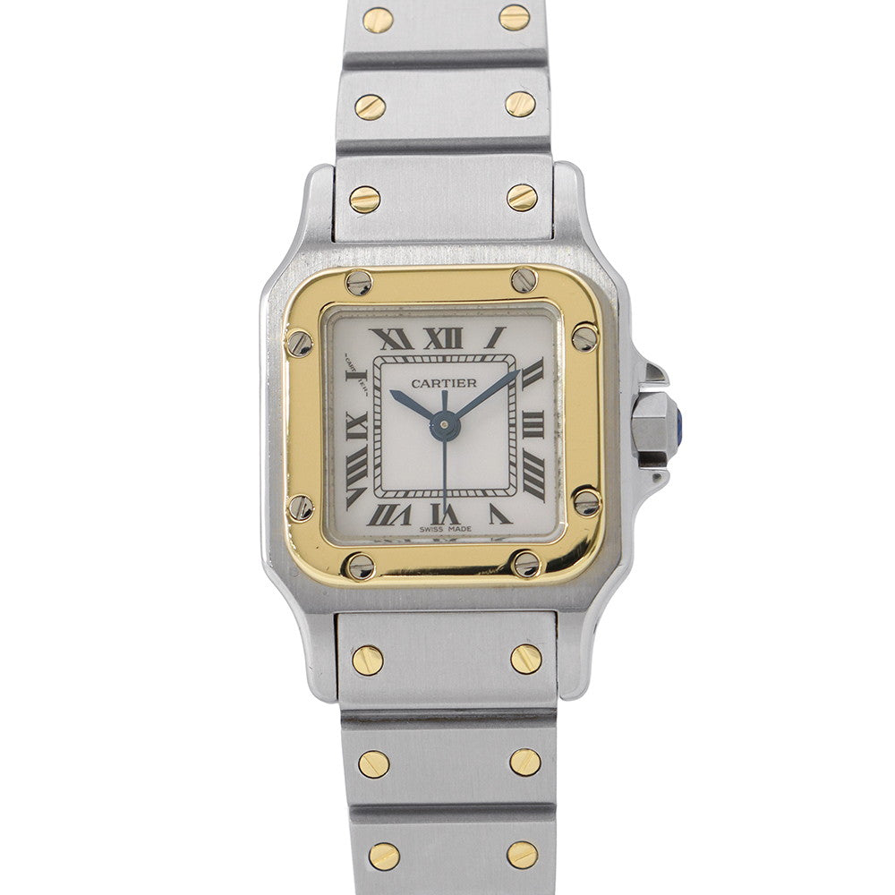 CARTIER Santos Garbe SM H34.4mm×W24.5mm Stainless Steel K18YG White Dial82036283