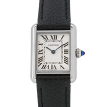 将图像加载到图库查看器中，CARTIER Tank mast SM H29.5mm×W22mm Stainless Steel Leather Silver DialWSTA0042
