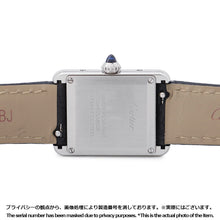 将图像加载到图库查看器中，CARTIER Tank mast SM H29.5mm×W22mm Stainless Steel Leather Silver DialWSTA0042
