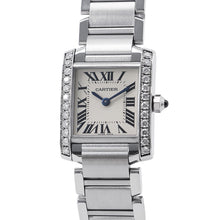 将图像加载到图库查看器中，CARTIER Tank Francaise SM H25mm×W20mm Stainless Steel Ivory DialW4TA0008
