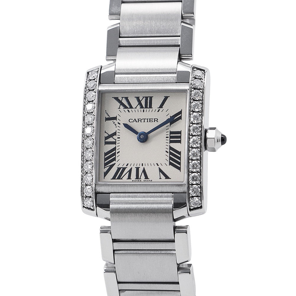 CARTIER Tank Francaise SM H25mm×W20mm Stainless Steel Ivory DialW4TA0008