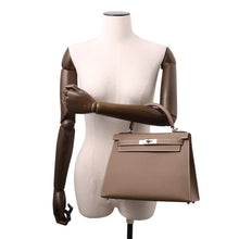 将图像加载到图库查看器中，HERMES Kelly Sellier Etoupe Epsom Size 28
