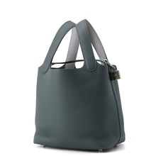 Load image into Gallery viewer, HERMES Picotin Lock Eclat Vert Mangrove/Guripantan Taurillon Clemence Swift Leather Size PM
